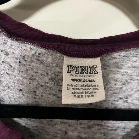 LAST CHANCE Like new PINK Lace up campus tee - Picture 3 of 3